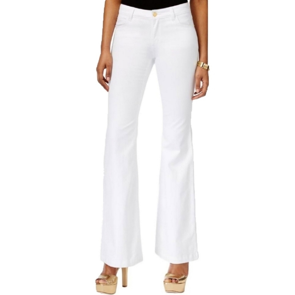 Michael Kors women's boot cut jeans size 10 white flare jeans y2k